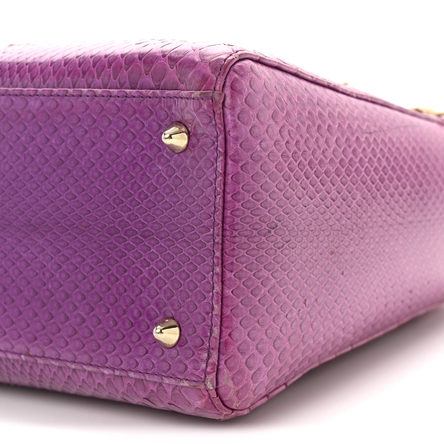Christian Dior Snakeskin Medium Lady Dior Purple 10 of 15