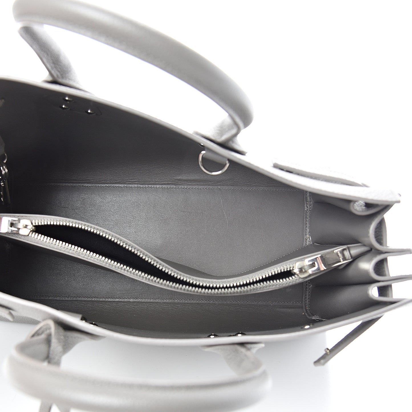 Grained Calfskin Small Sac De Jour Fog