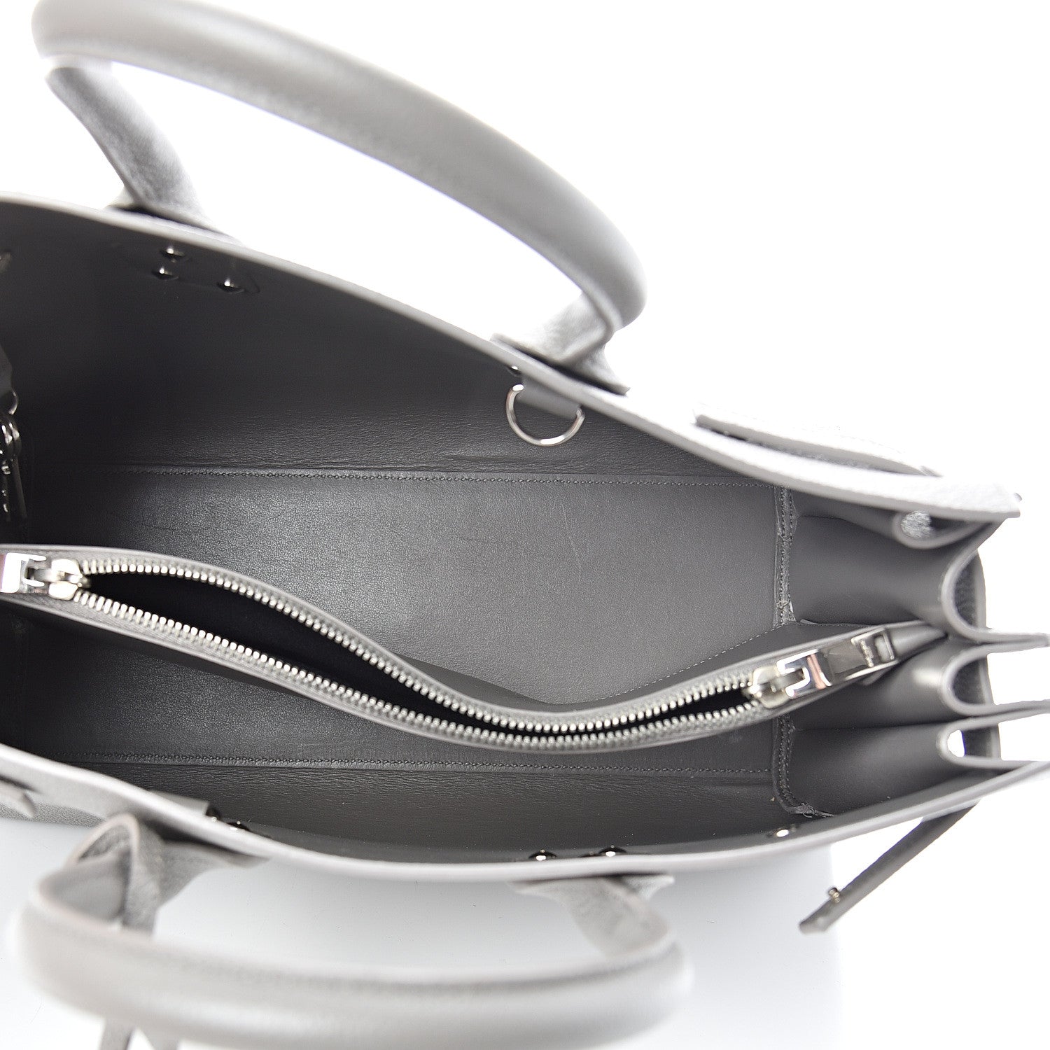 Saint Laurent Grained Calfskin Small Sac De Jour Fog 4 of 10