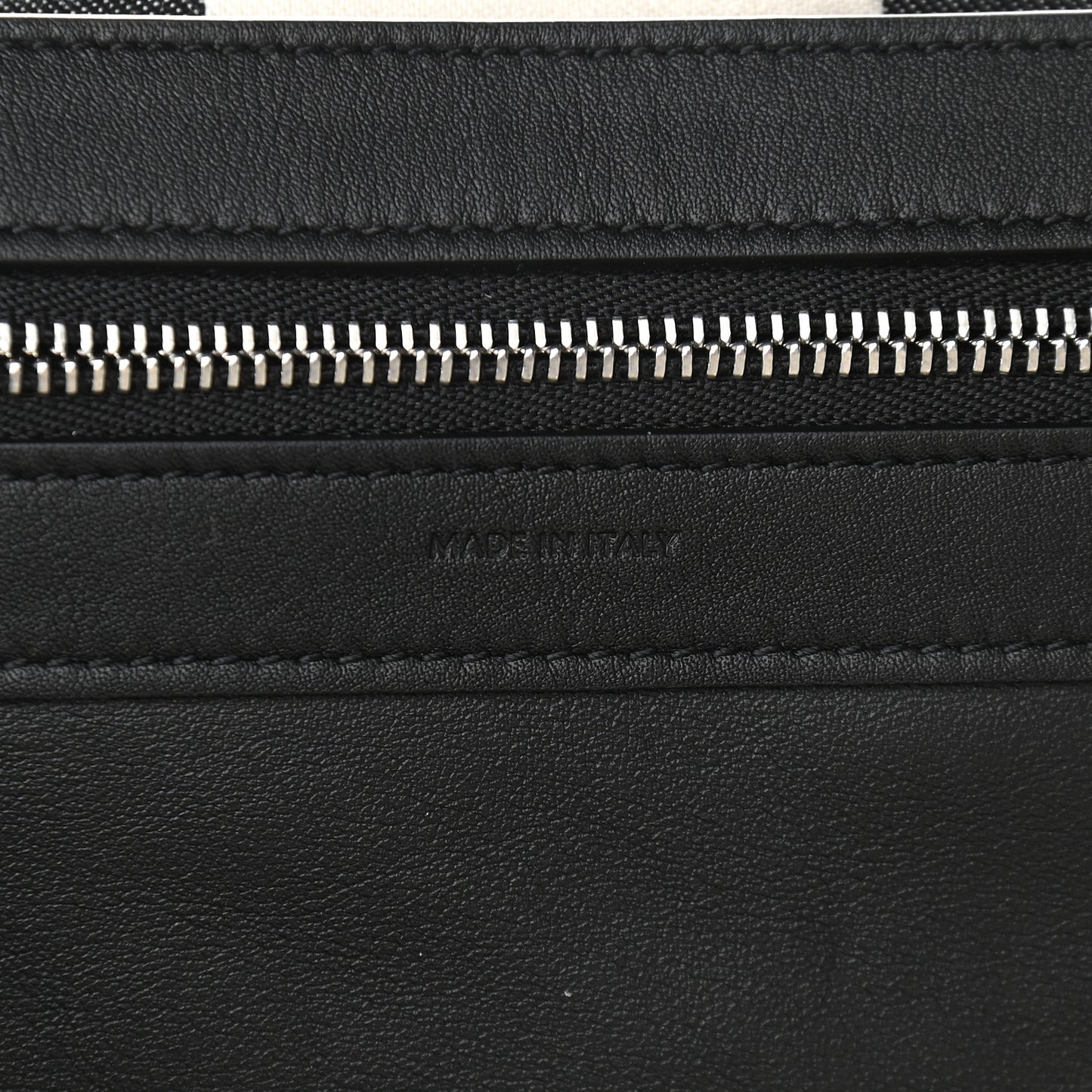 Canvas Striped Large Phantom Cabas Black White