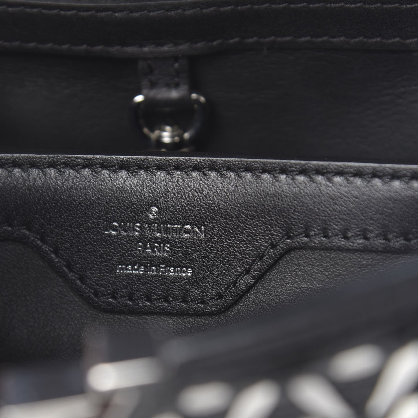 Calfskin Plaited Capucines BB Black