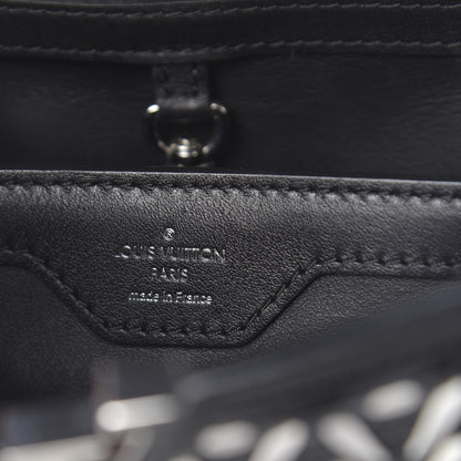 Louis Vuitton Calfskin Plaited Capucines BB Black 6 of 9