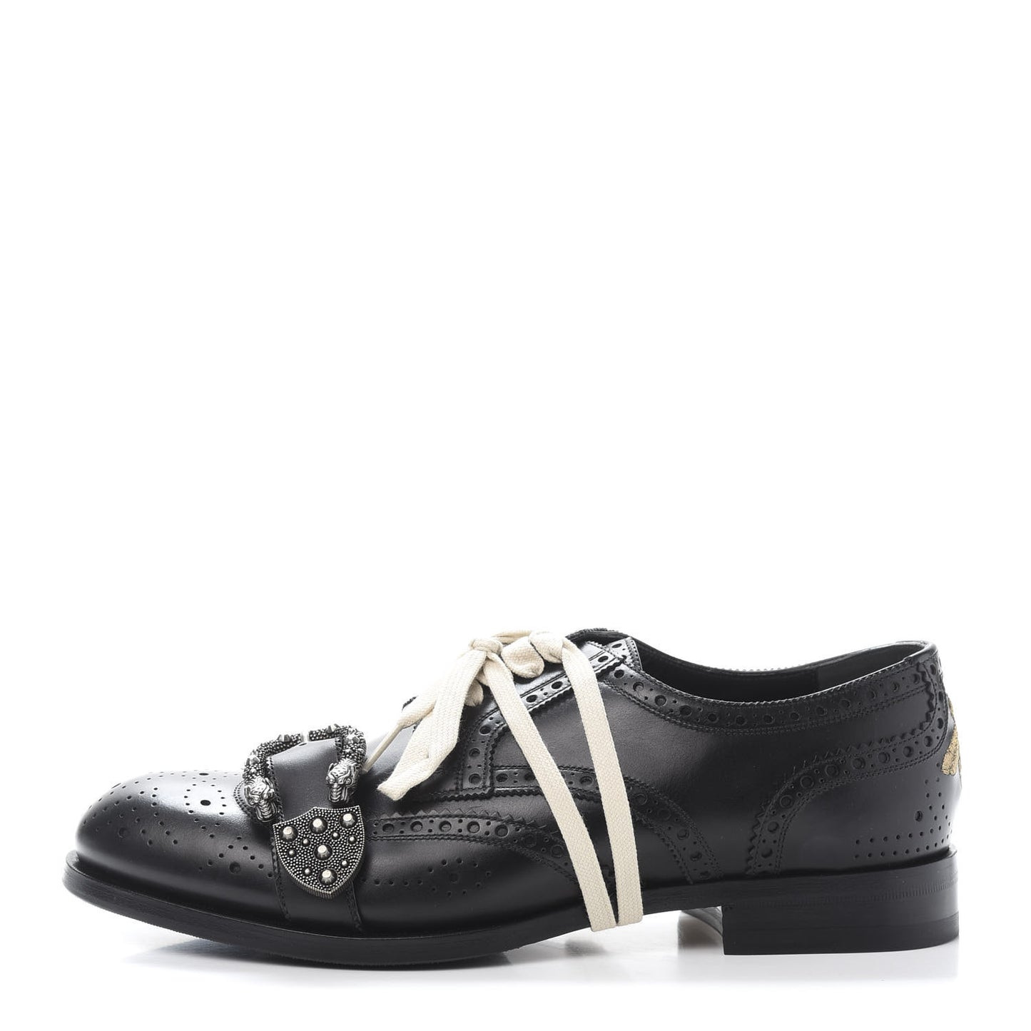 Calfskin Bee Embroidered Mens Queercore Brogue Derby Shoes 9 Black