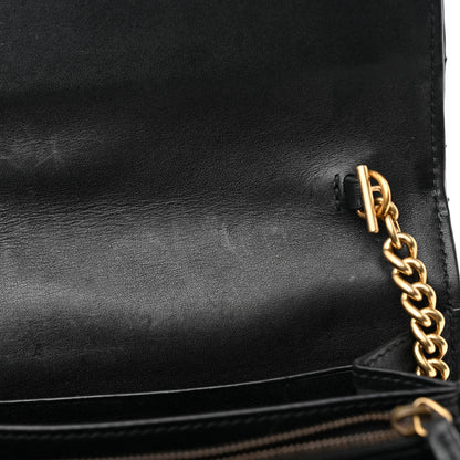 Gucci Calfskin Matelasse GG Marmont Chain Wallet Black 10 of 14