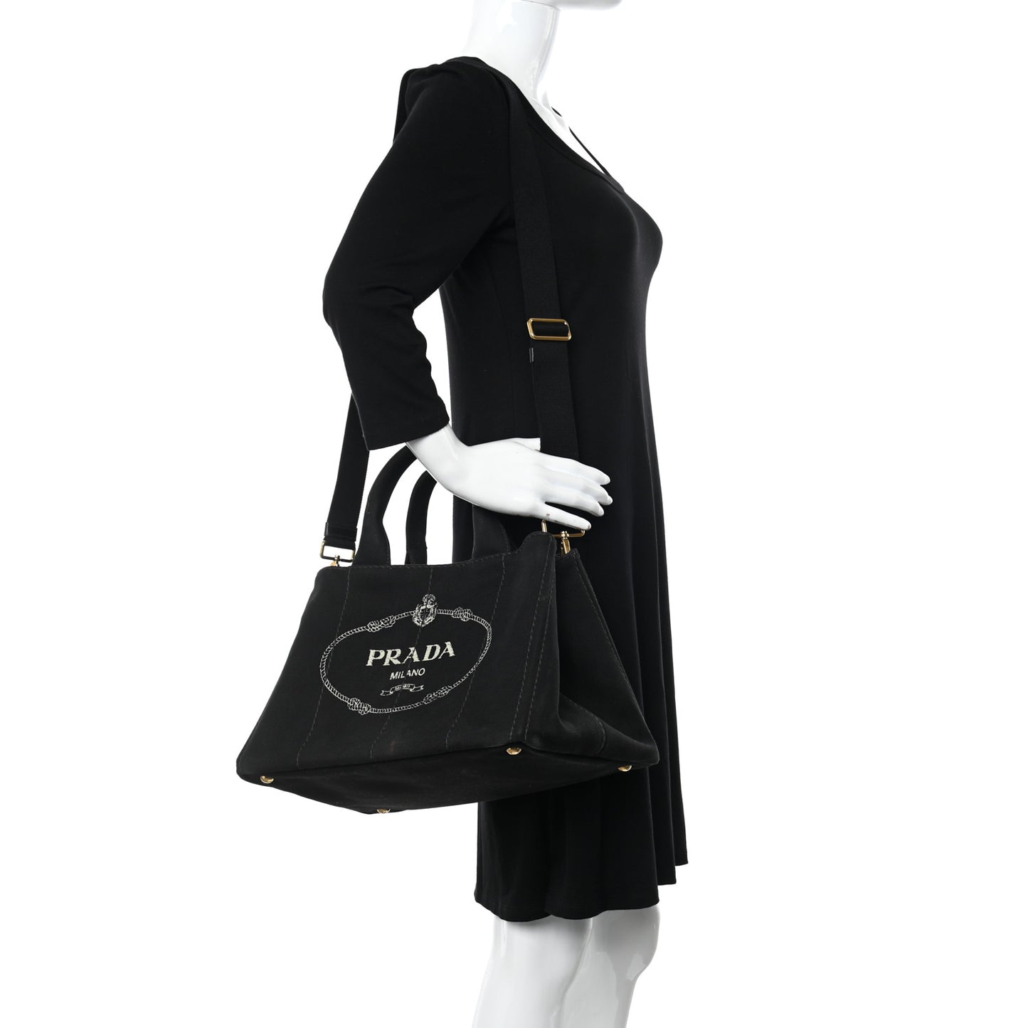 Canapa Small Logo Tote Black