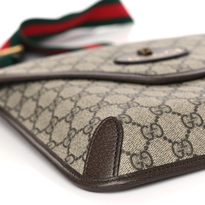 Gucci GG Supreme Monogram Web Medium Neo Vintage Flap Messenger Bag Beige New Acero 9 of 11