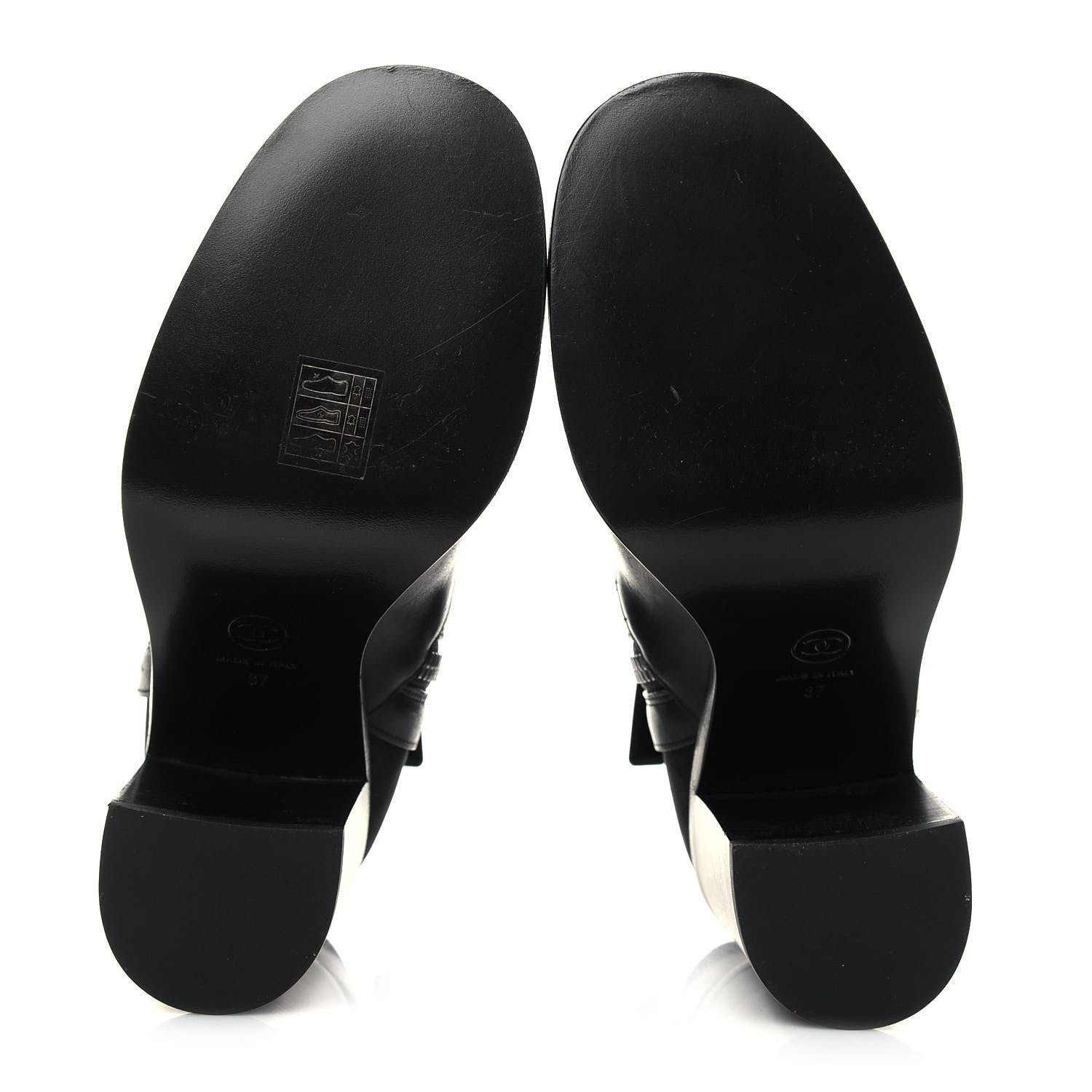 Chanel Calfskin Patent Cap Toe Short Ankle Boots 37 Navy Black 5 of 6