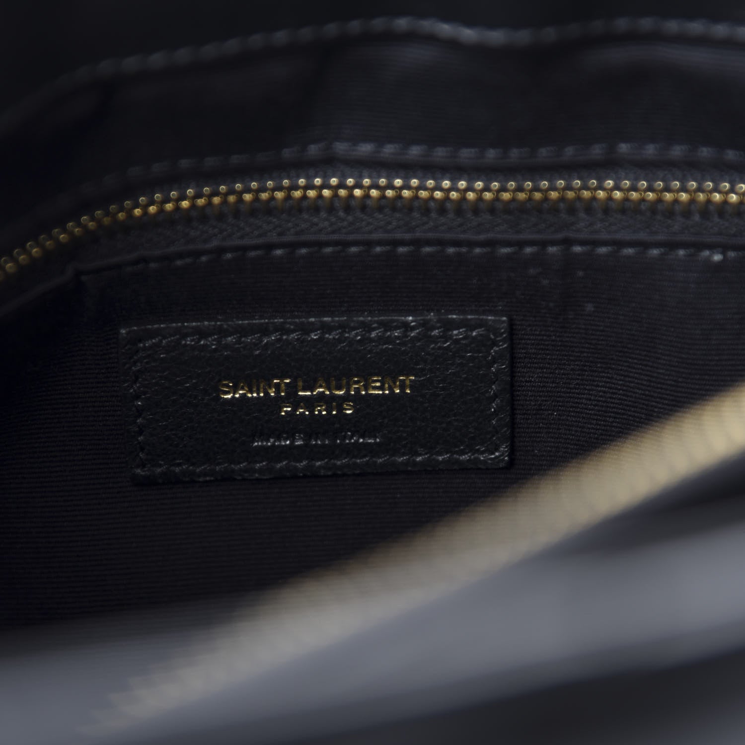 Saint Laurent Calfskin Y Quilted Monogram Medium Loulou Chain Satchel Black 9 of 12