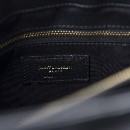 Saint Laurent Calfskin Y Quilted Monogram Medium Loulou Chain Satchel Black 9 of 12
