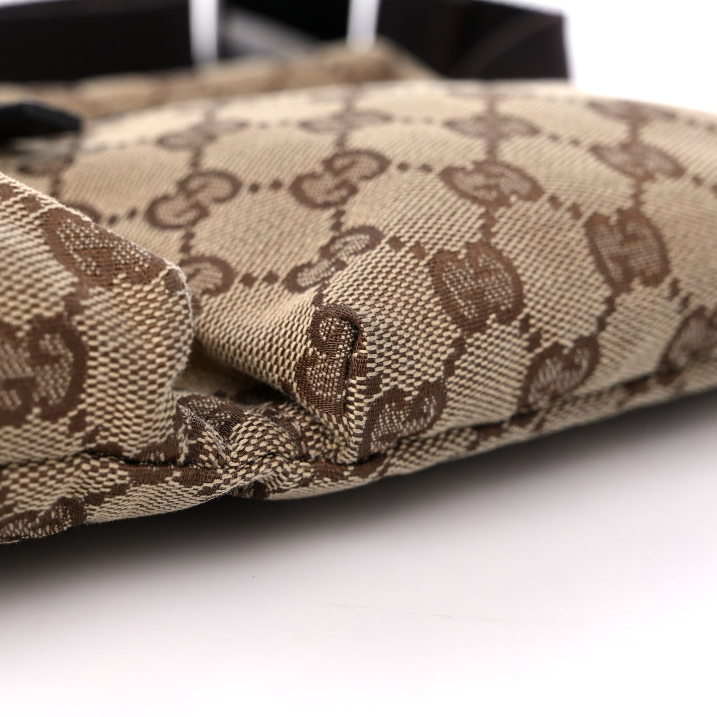 GG Monogram Double Pocket Belt Bag Dark Brown