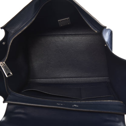 Celine Drummed Calfskin Suede Medium Trapeze Navy 5 of 10
