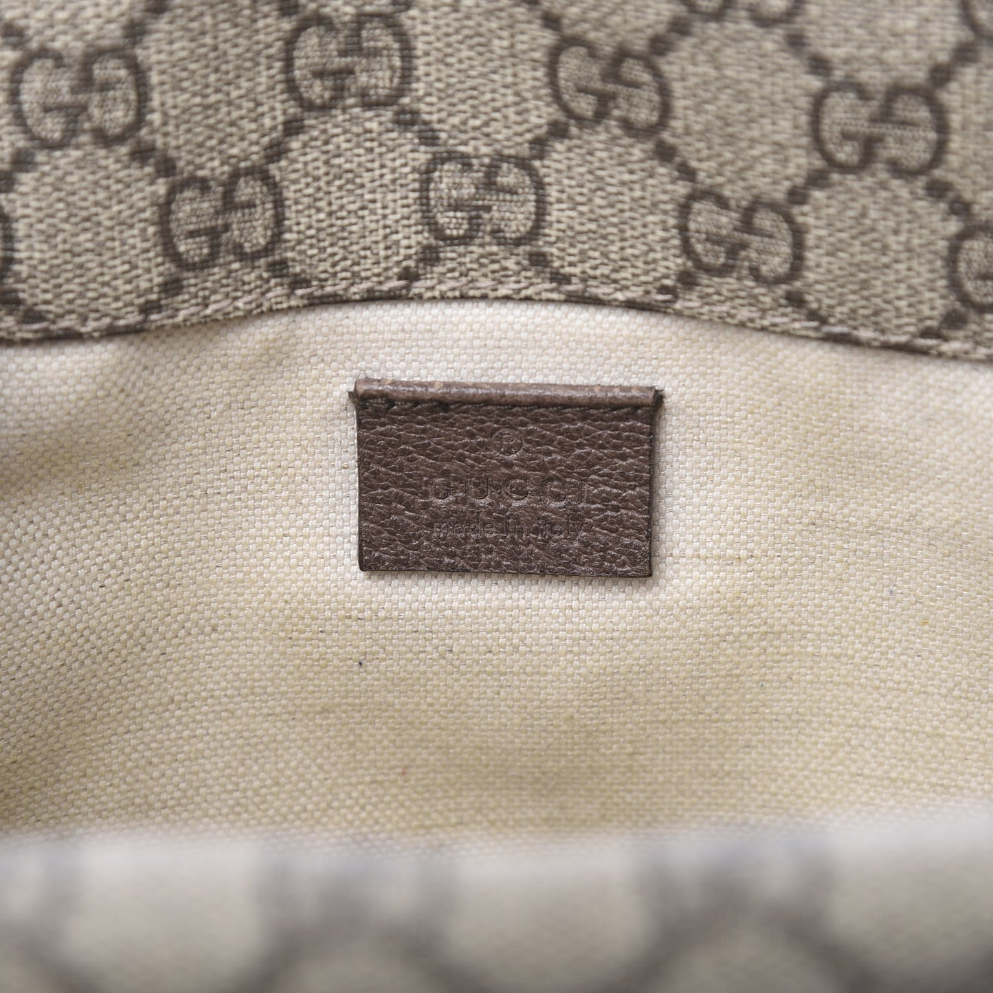 GG Supreme Monogram Web Neo Vintage Double Flap Messenger Bag Beige New Acero
