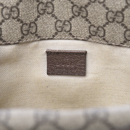 Gucci GG Supreme Monogram Web Neo Vintage Double Flap Messenger Bag Beige New Acero 7 of 12