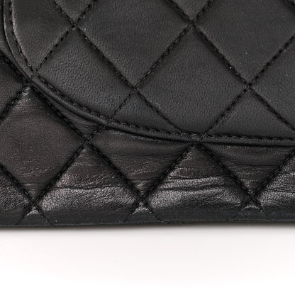 Chanel Lambskin Quilted Medium Double Flap Black 18 of 19