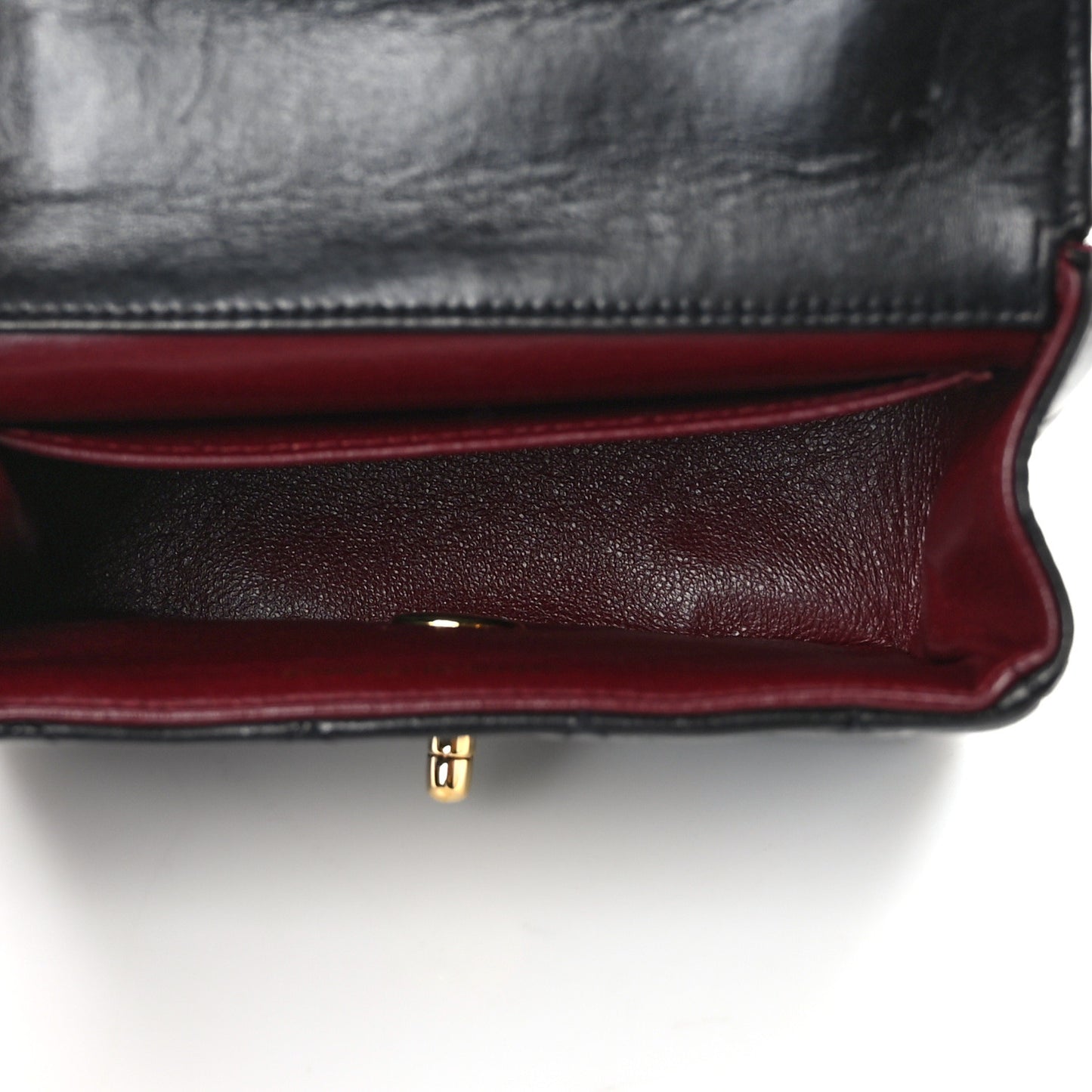 Lambskin Quilted Mini Kelly Flap Bag Black