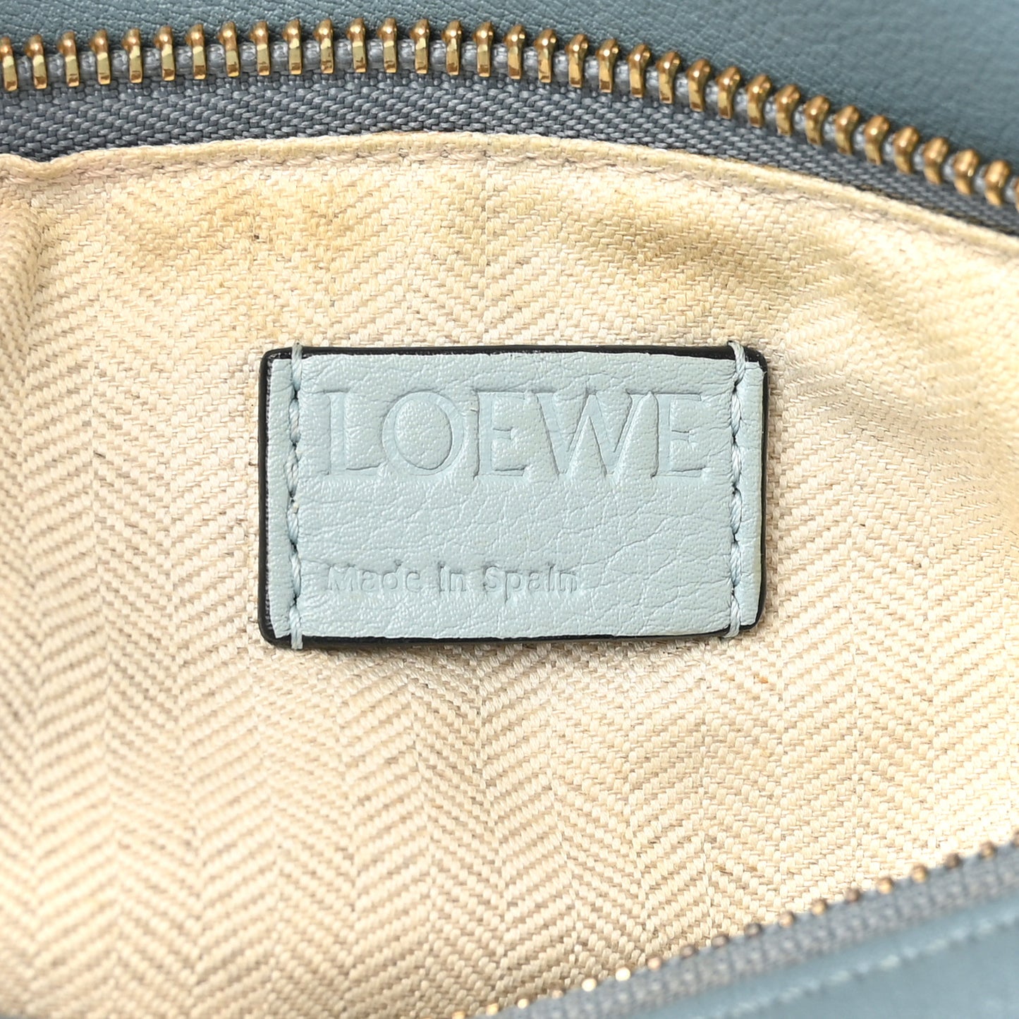 Calfskin Small Puzzle Bag Aqua Light Blue Stone Blue