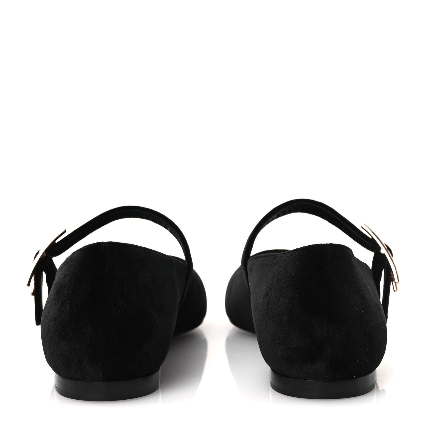 Velvet Crystal Jane Ballet Flats 37 Black