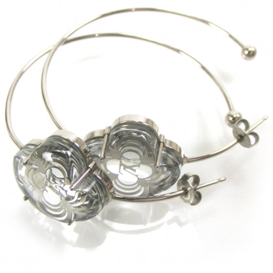 A La Folie Hoop Earrings Silver