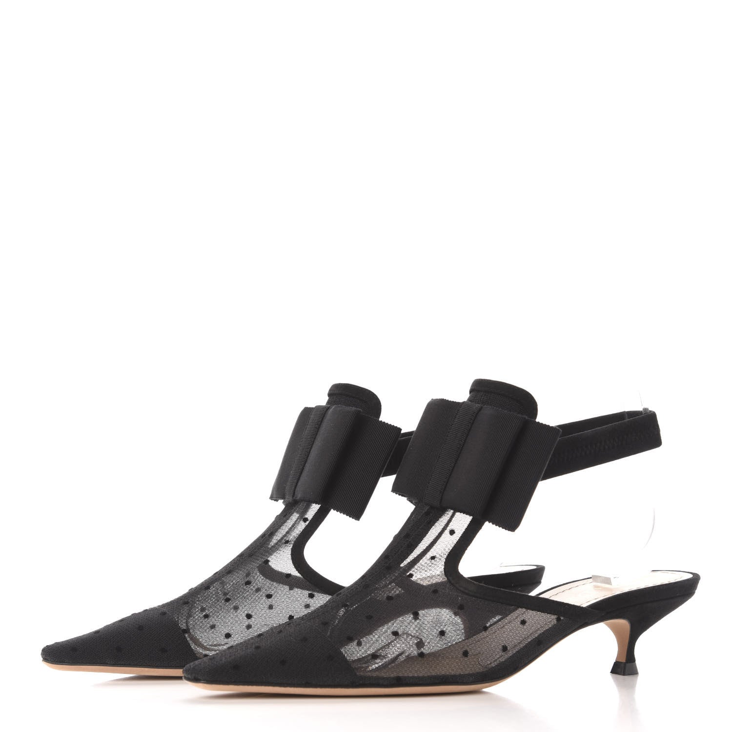Christian Dior Suede Mesh Couture Pumps 38.5 Black 3 of 9