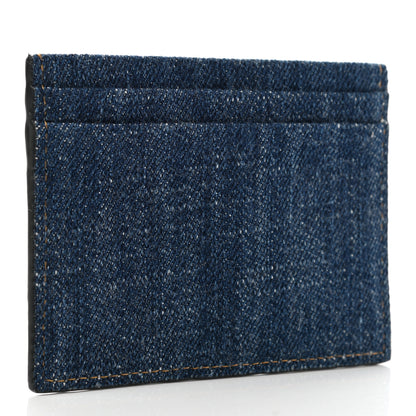 Christian Louboutin Denim Studded Card Holder Blue 3 of 6