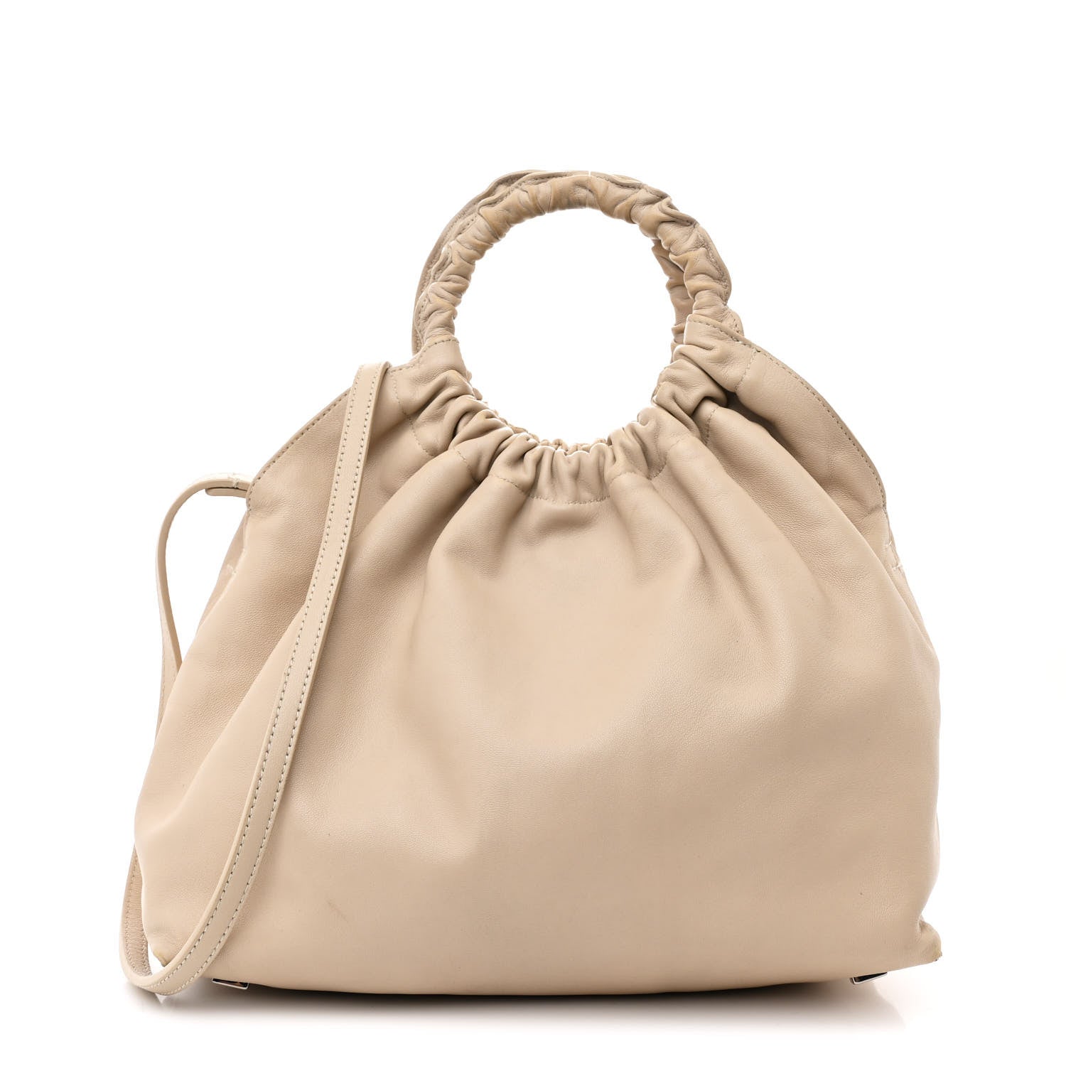 The Row Calfskin Medium Double Circle Bag Eggshell 1 of 17