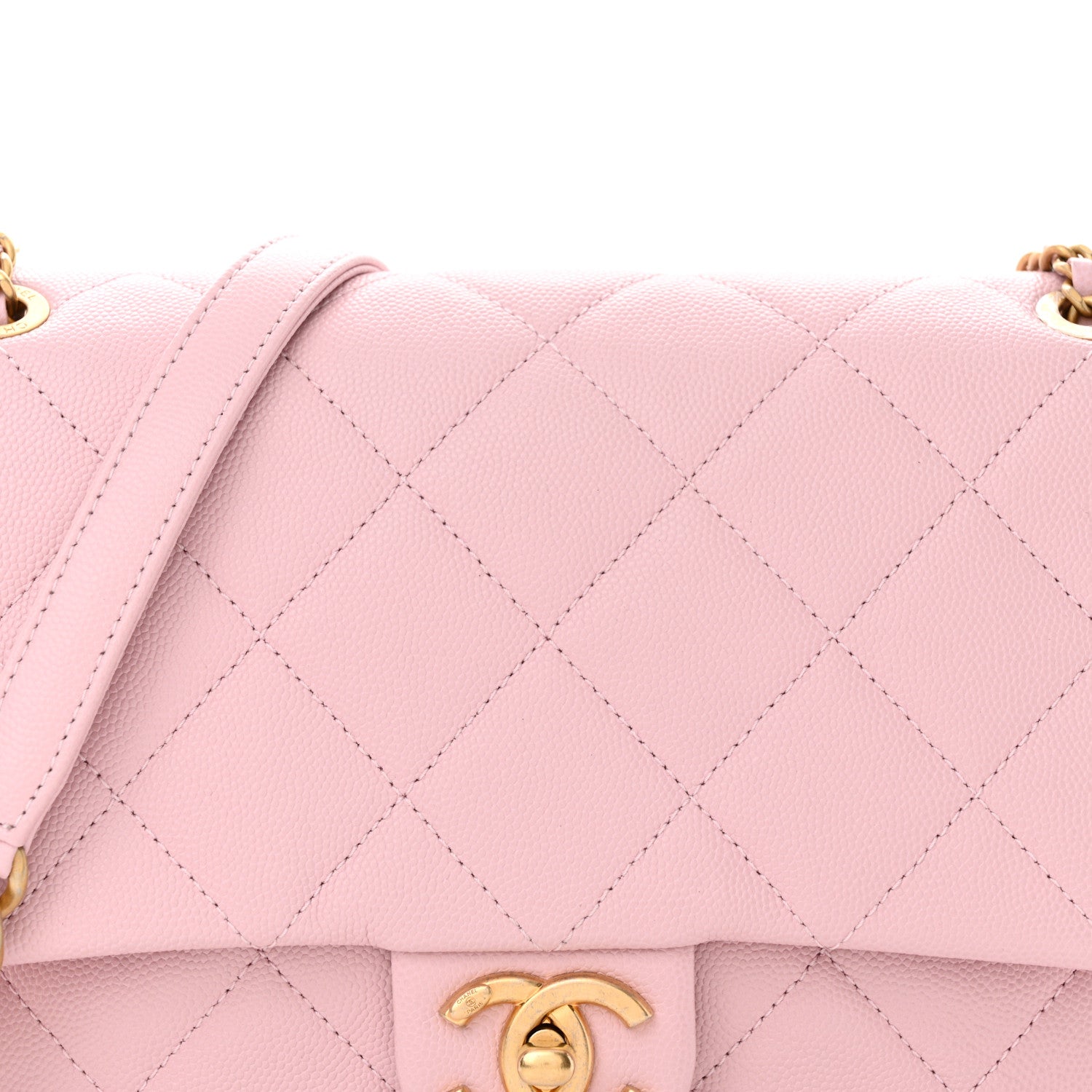 Chanel Caviar Quilted Chain Flap Light Pink 8 of 11