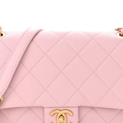 Chanel Caviar Quilted Chain Flap Light Pink 8 of 11
