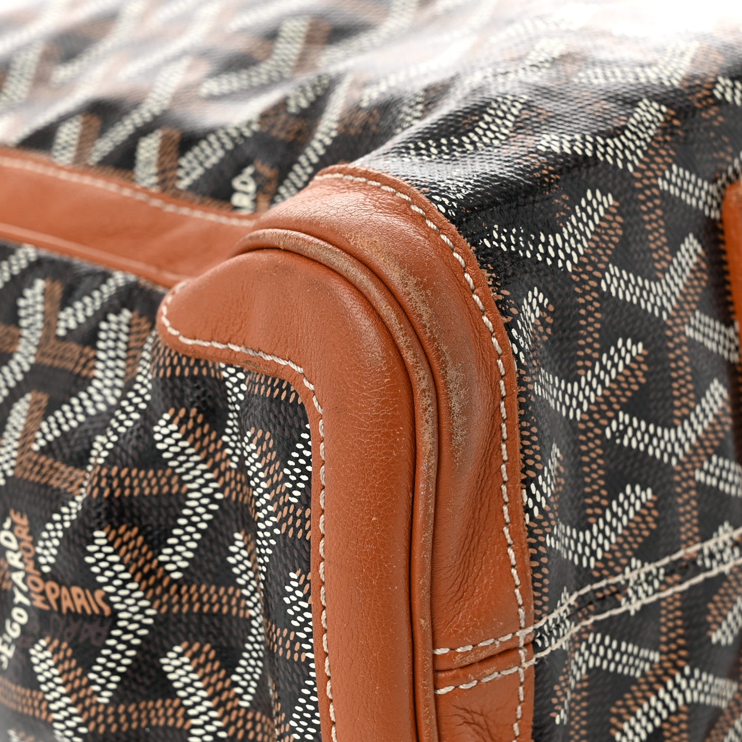 Goyardine Voltaire Tote Black Gold