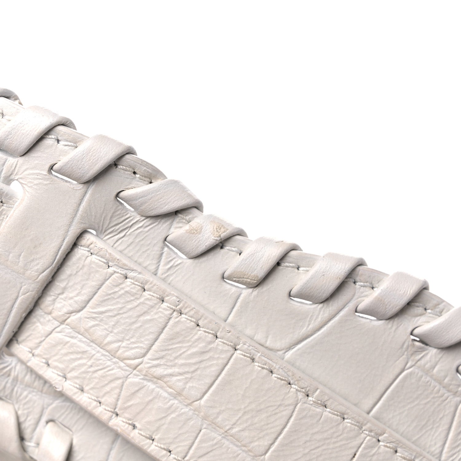 Balenciaga Extra Supple Calfskin Crocodile Embossed Le Cagole Shoulder Bag XS White 15 of 16