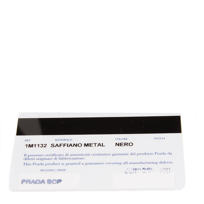 Prada Saffiano Metal Continental Flap Wallet Nero Black 10 of 12