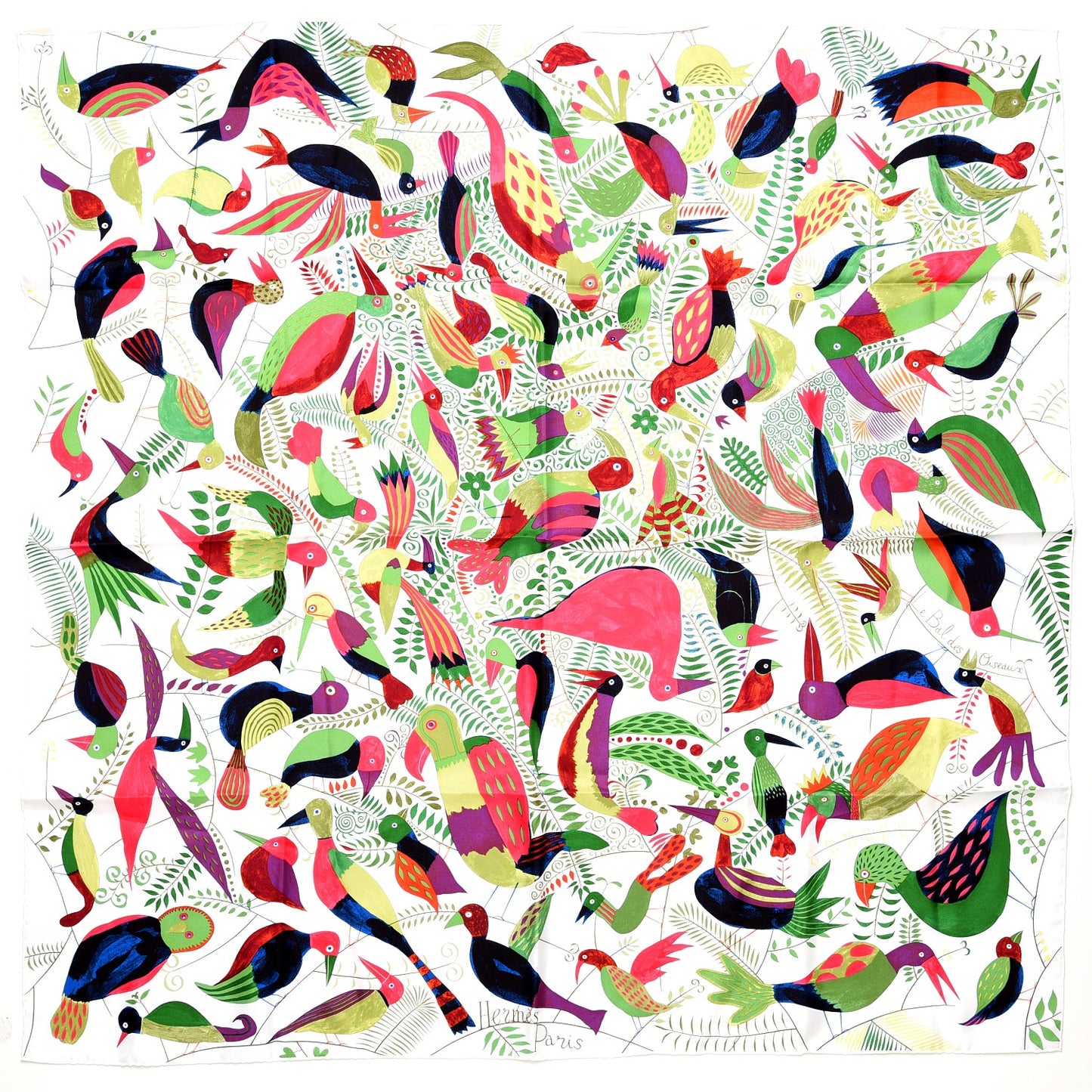 Silk Le Bal Des Oiseaux Scarf 90