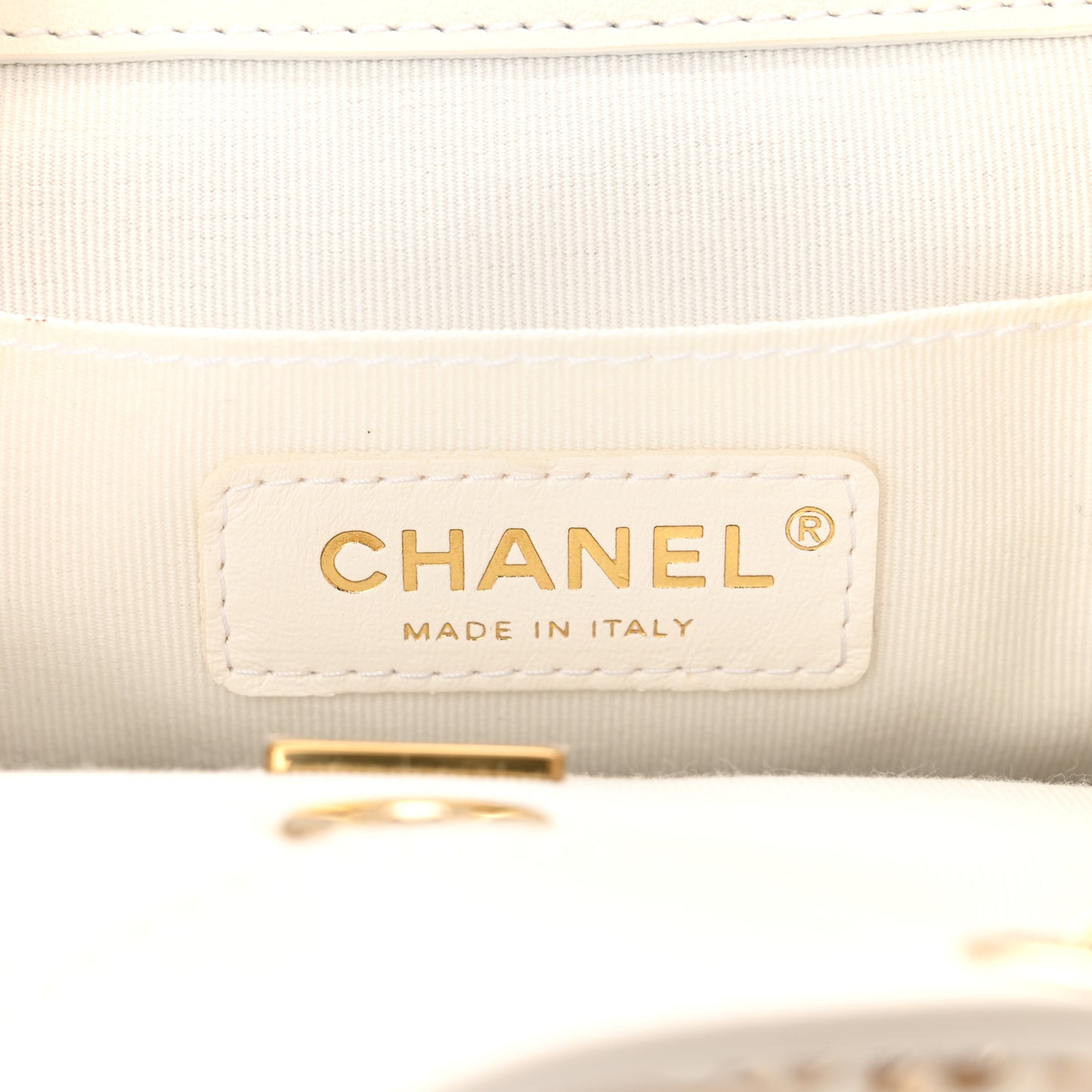 Lambskin Quilted Small Duma Drawstring Backpack White