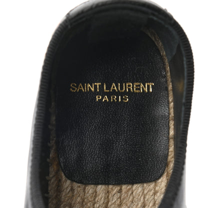 Saint Laurent Floral Print Lace Up Espadrilles 36 Black 8 of 9