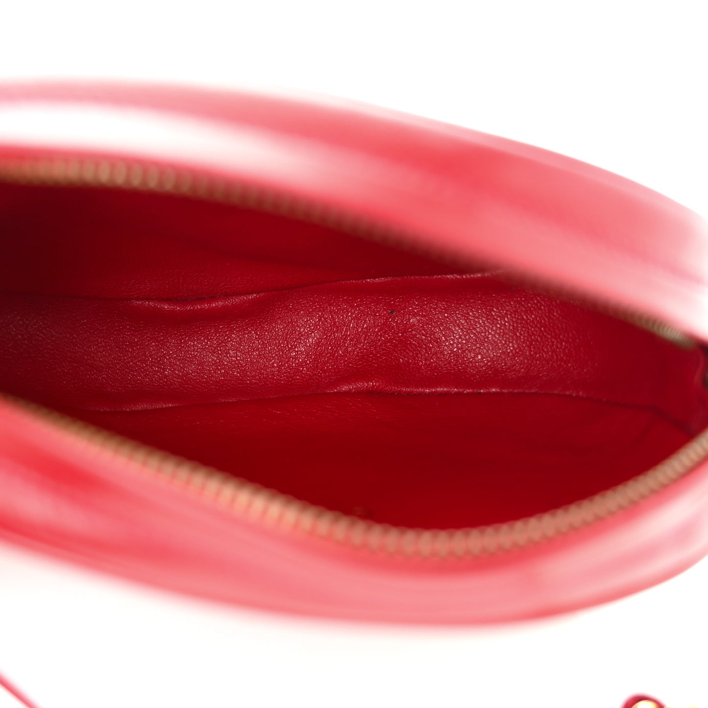 Lambskin Tassel Round Camera Case Red