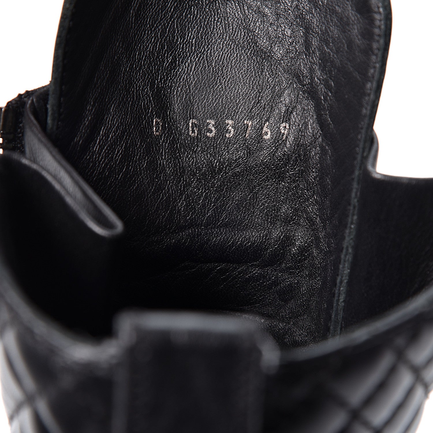 Chanel Calfskin Quilted Lace Up Combat Boots 38.5 Black 8 of 10