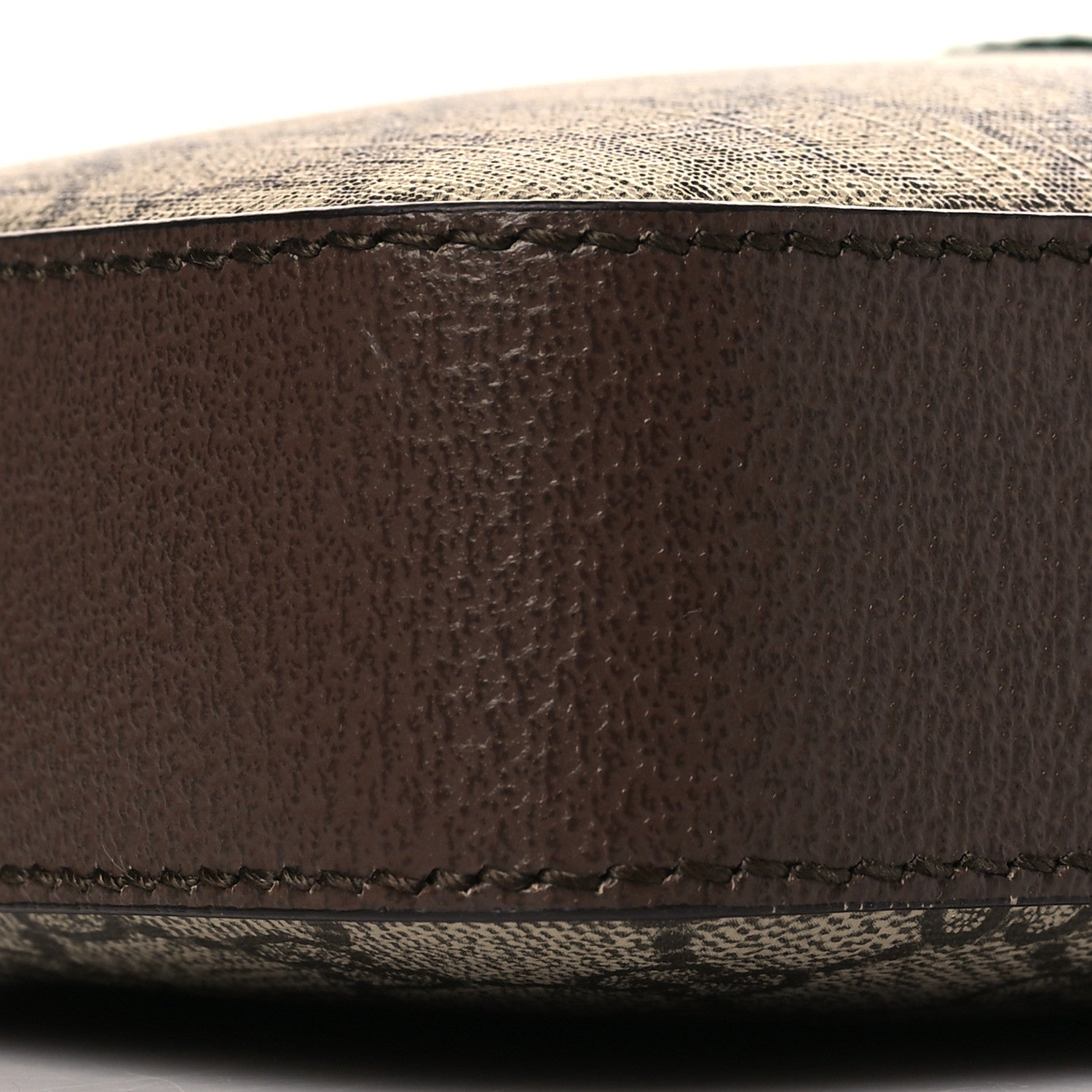 Gucci GG Supreme Monogram Textured Dollar Calfskin Web Ophidia Wristlet Shoulder Bag Beige Ebony New Acero 8 of 9