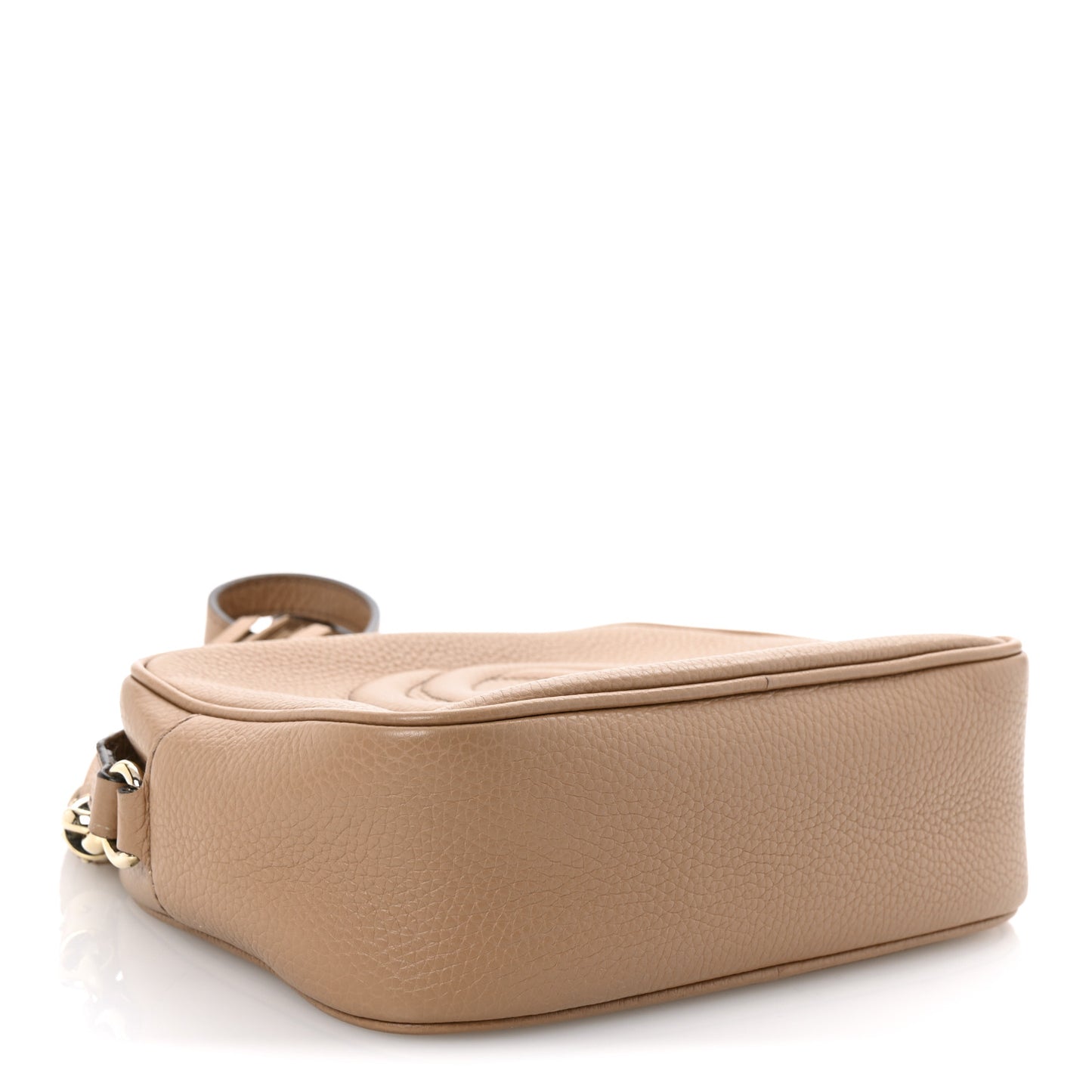 Pebbled Calfskin Small Soho Disco Bag Camelia