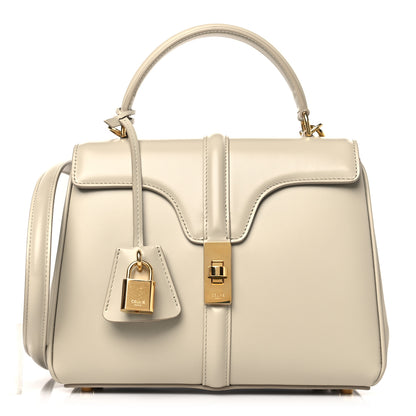 Celine Satinated Calfskin Small 16 Top Handle Bag Beige 1 of 8