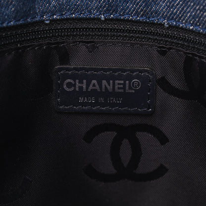 Chanel Denim Large CC Tote Dark Navy Blue 7 of 12