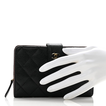 Chanel Caviar Quilted CC French Wallet Black 2 of 12