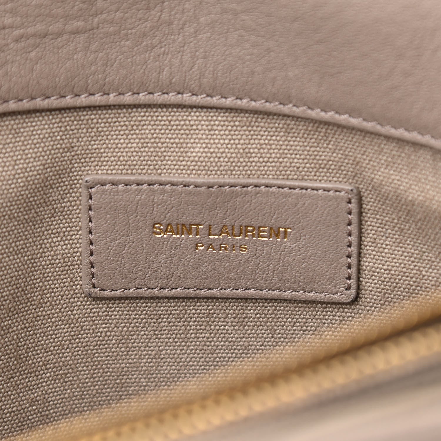 Saint Laurent Calfskin Canvas Medium Muse Two Grey 6 of 11
