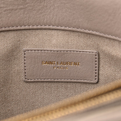 Saint Laurent Calfskin Canvas Medium Muse Two Grey 6 of 11