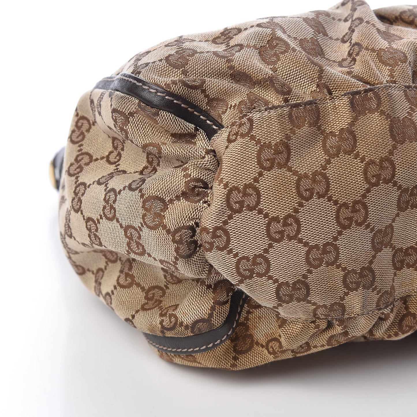 Monogram Large D Gold Hobo Dark Brown