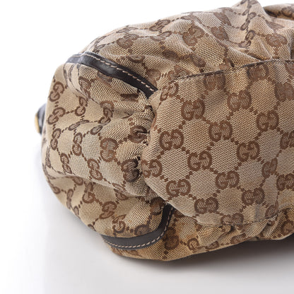 Gucci Monogram Large D Gold Hobo Dark Brown 9 of 14