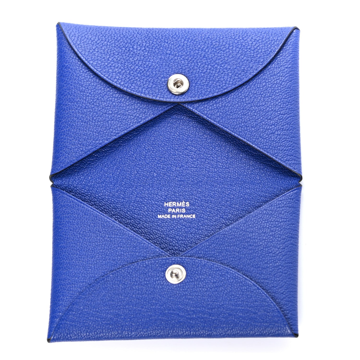Hermes Chevre Mysore Calvi Card Case Bleu Electrique 5 of 7