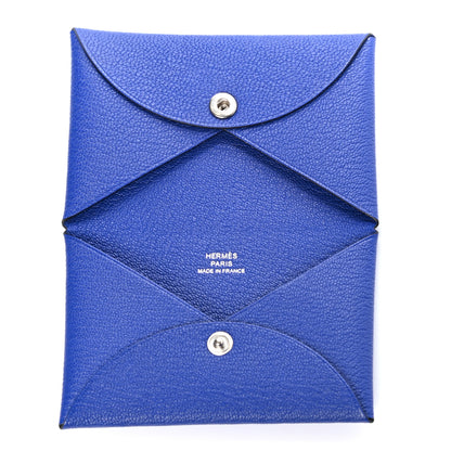 Hermes Chevre Mysore Calvi Card Case Bleu Electrique 5 of 7