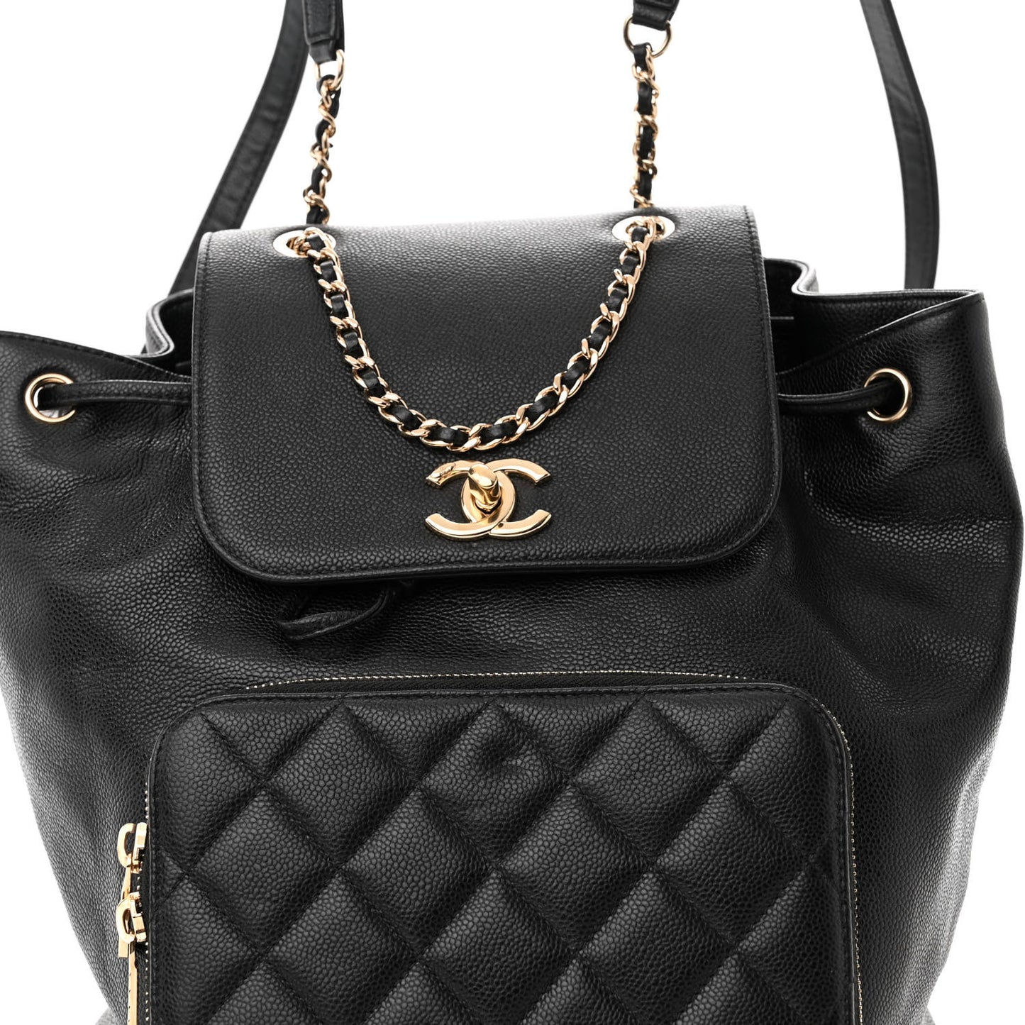 Caviar Quilted Business Affinity Backpack Black