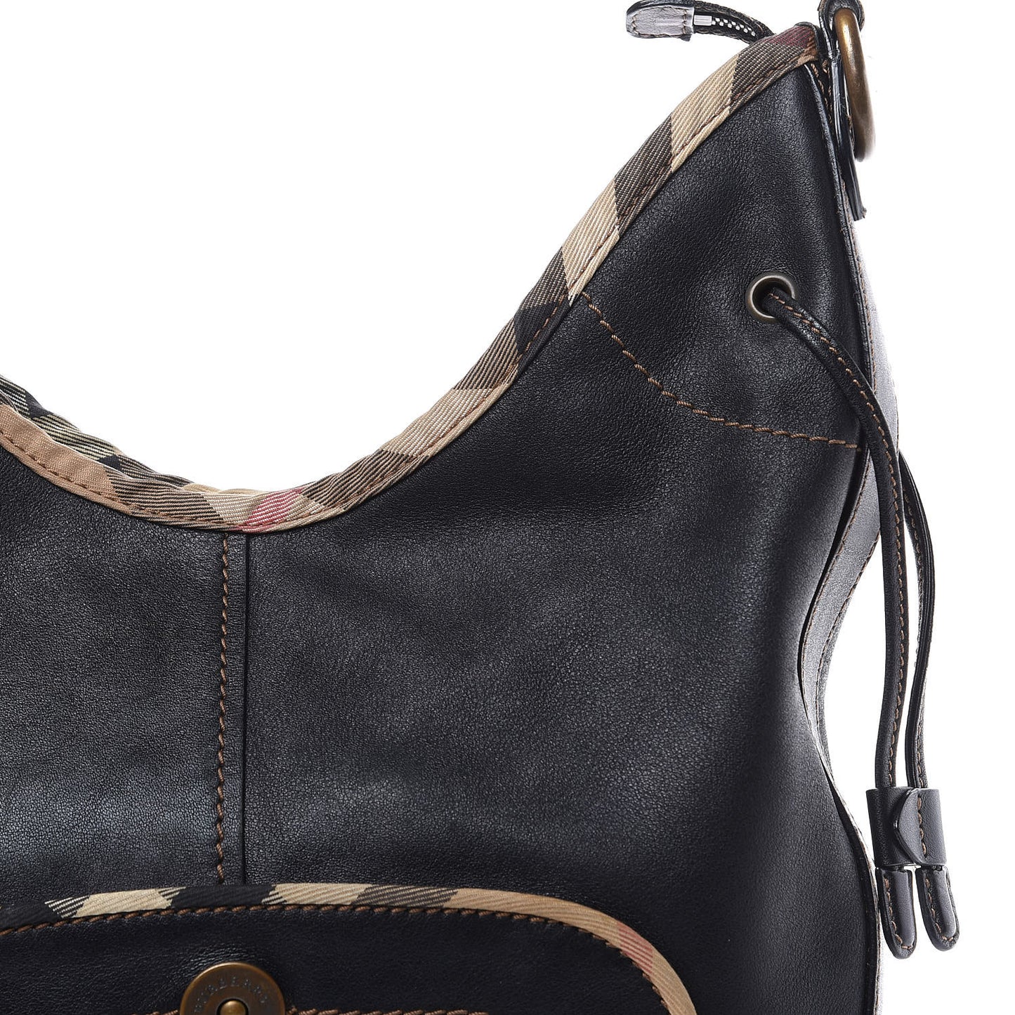 Calfskin Check Hobo Brown