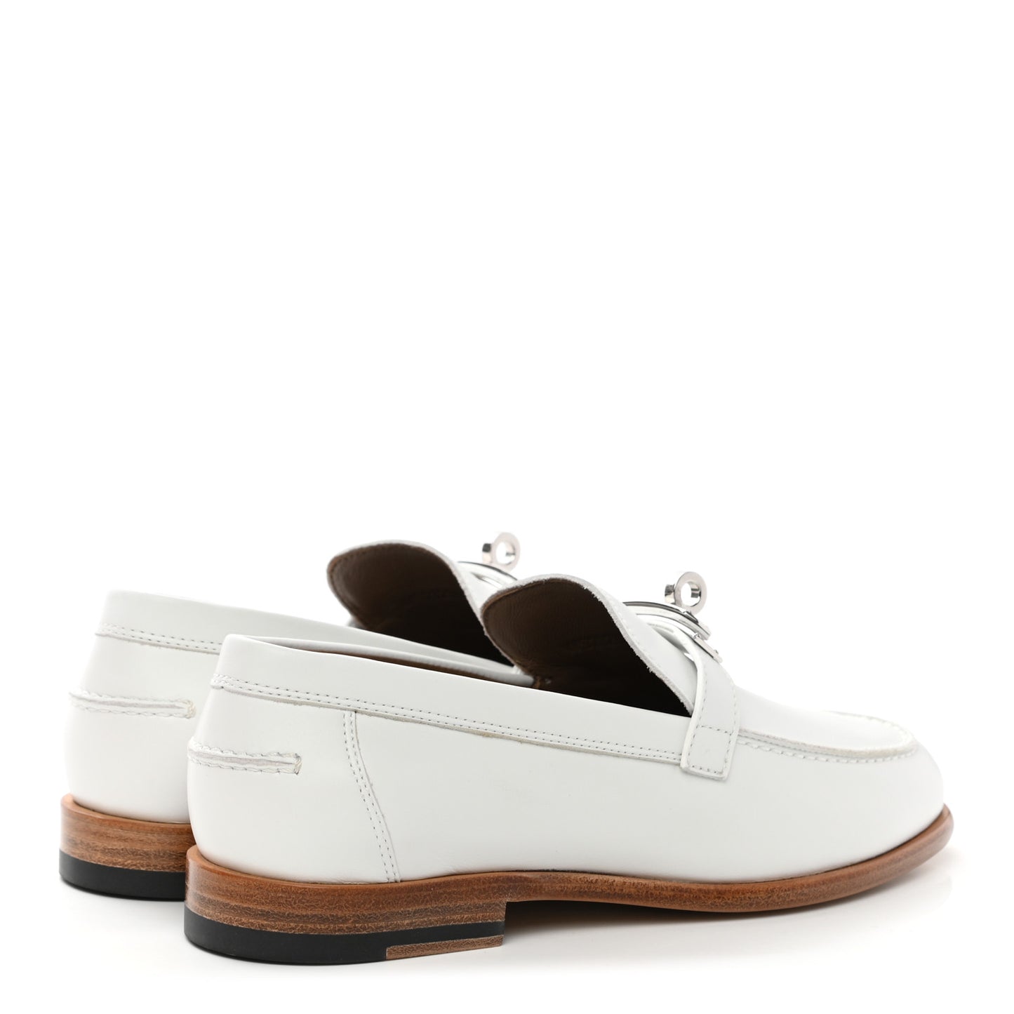Calfskin Womens Destin Loafers 35 White