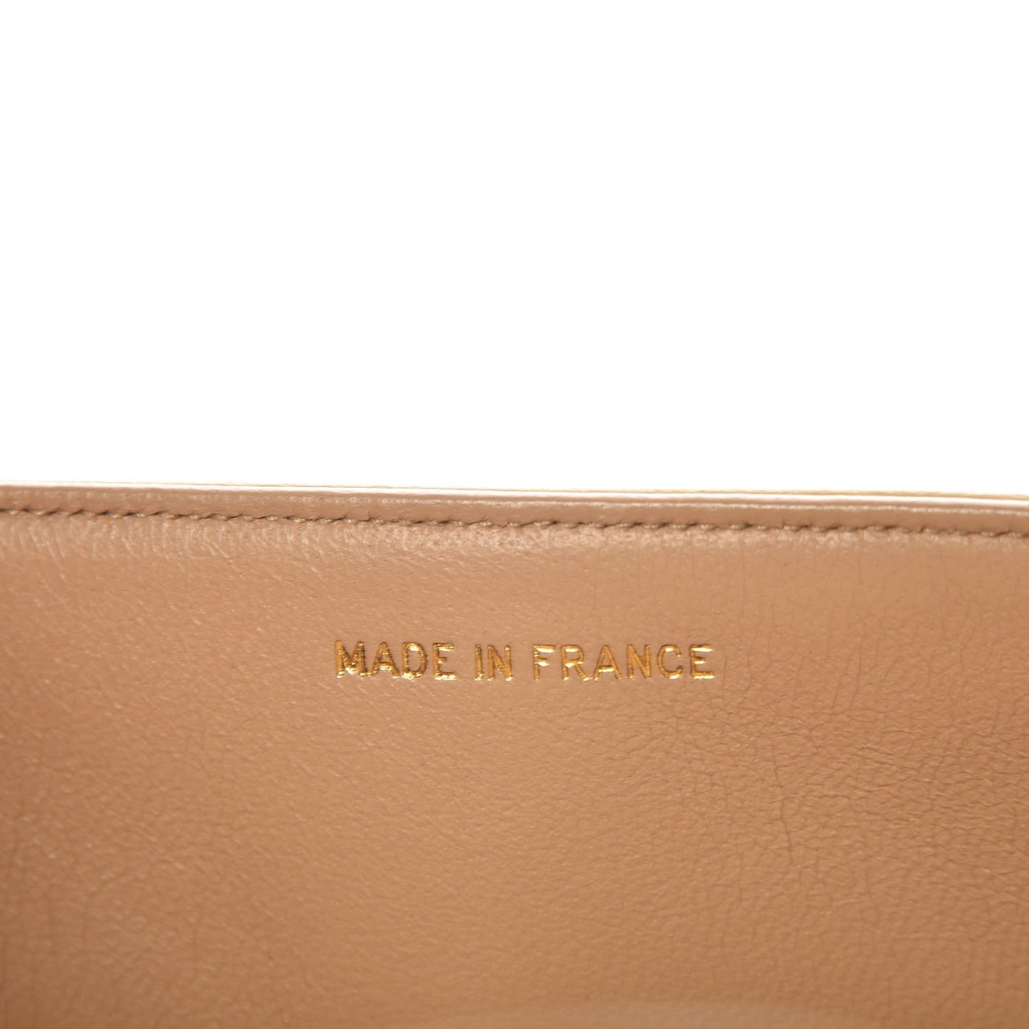 Lambskin Quilted Medium Single Flap Beige
